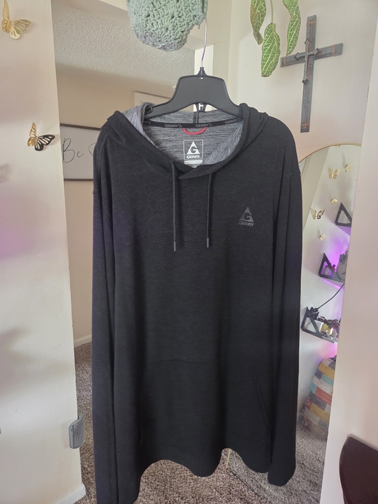 Gerry Weber Other - Gerry Men's Black Lightweight Pullover Hoodie, Pockets, Long Sleeve Size 2XL